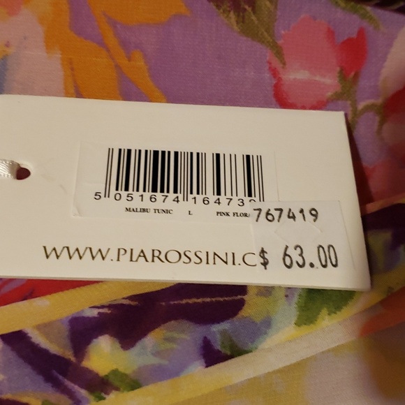 Pia Rossini Resort Wear Malibu Tunic Pink Floral - Picture 3 of 7